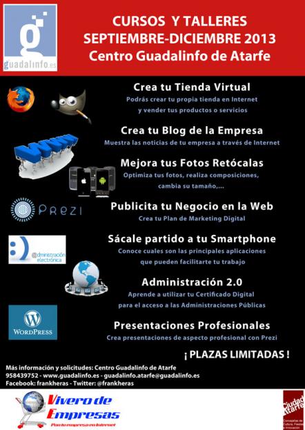Cursos y Talleres de Septiembre en el Centro Guadalinfo de Atarfe